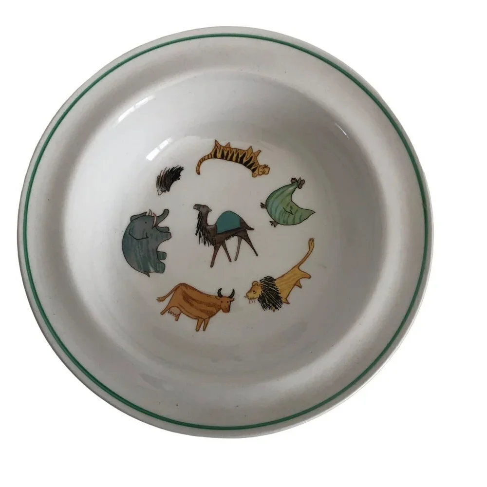 Arabia Finland Child Set Plate Cup Bowl Zoo Animals Parade Anja‎ Jurrikkala 50s